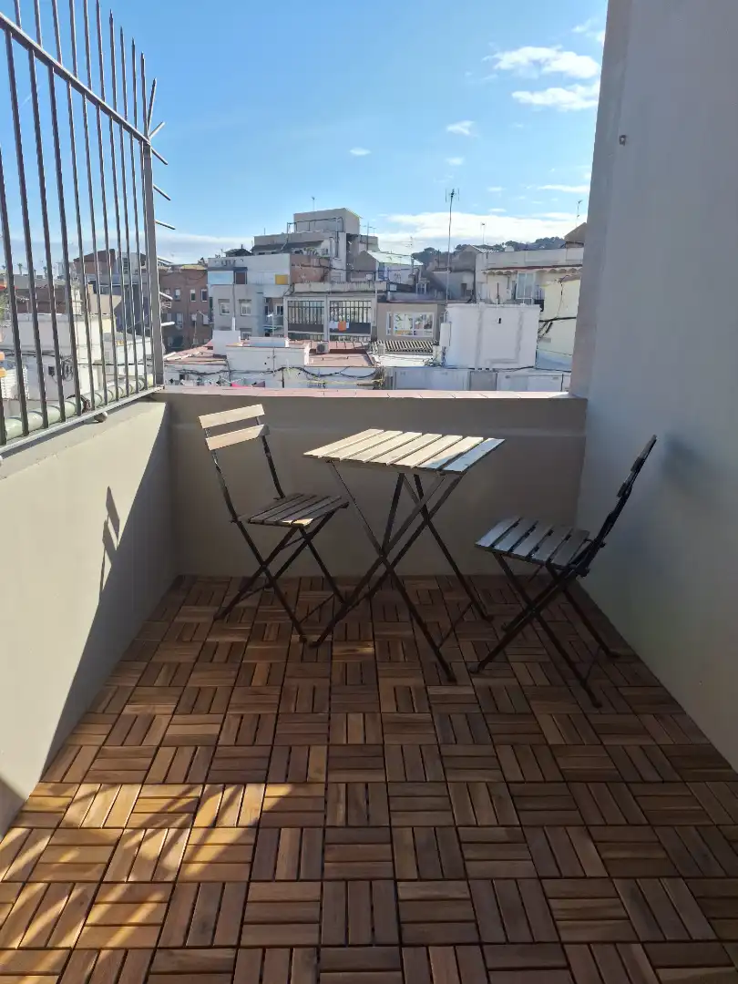 Balcony of Attic for sale in  Barcelona Capital  with Air Conditioner, Heating and Parquet flooring