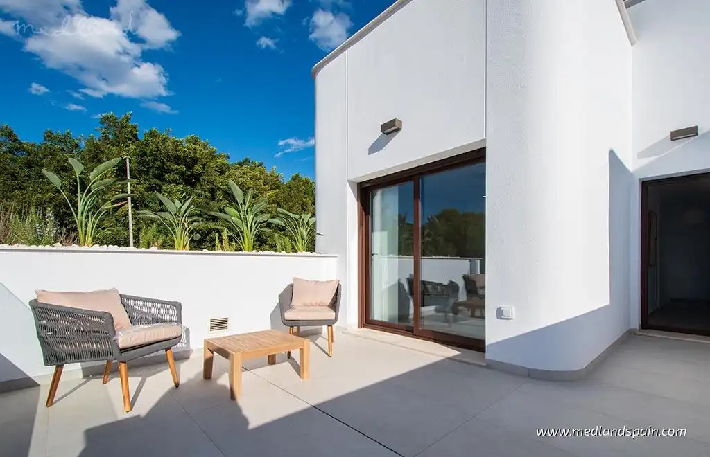 Terrassa de Casa o xalet en venda en Pilar de la Horadada amb Jardí privat, Terrassa i Piscina