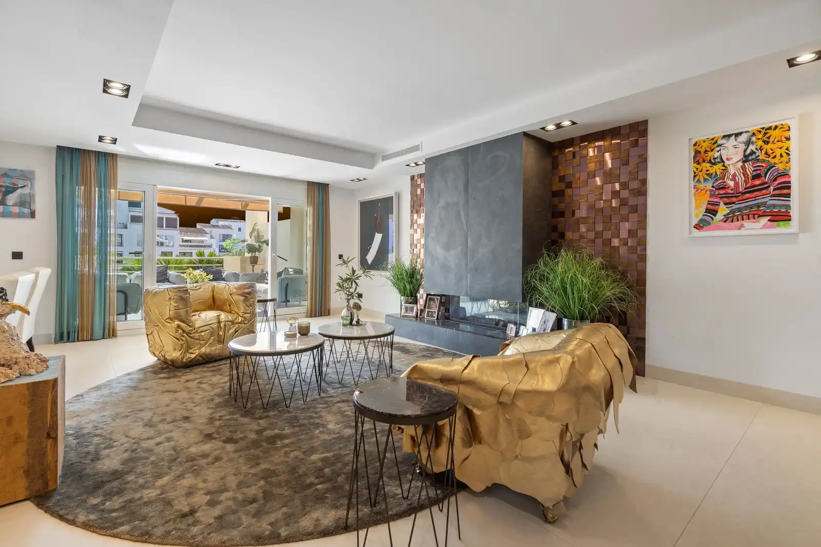 Sala d'estar de Apartament en venda en Adeje amb Aire condicionat, Terrassa i Moblat