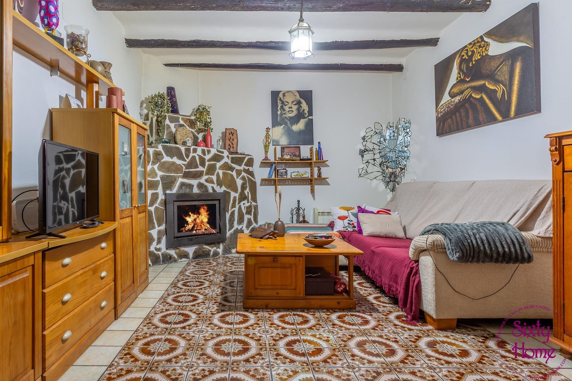 Sala de estar de Casa o chalet en venta en Càlig con Terraza