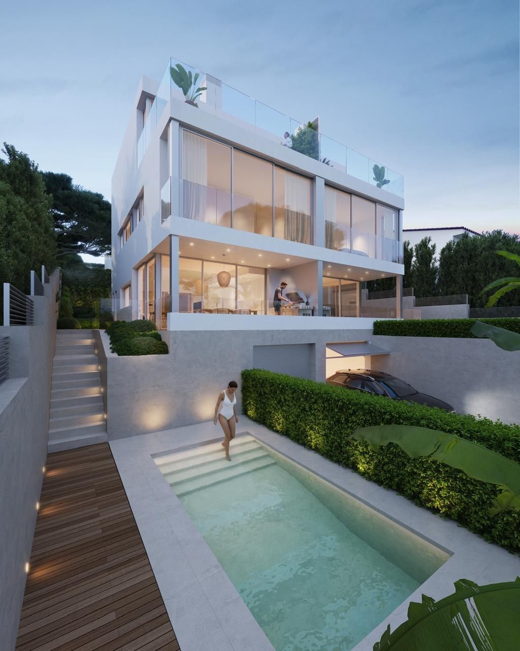 Vista exterior de Casa o xalet en venda en Sant Pere de Ribes amb Aire condicionat, Calefacció i Jardí privat