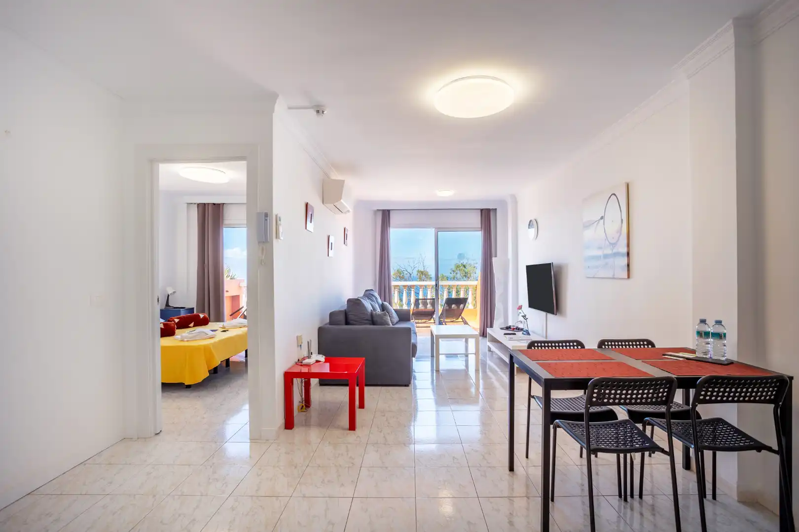 Wohnzimmer von Wohnungen zum Verkauf in Santiago del Teide mit Klimaanlage, Terrasse und Möbliert