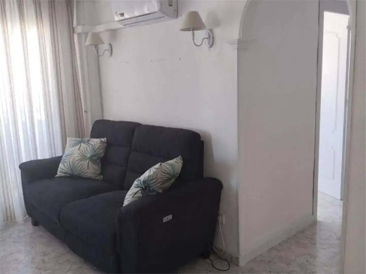 Sala d'estar de Pis en venda en Málaga Capital amb Aire condicionat i Balcó