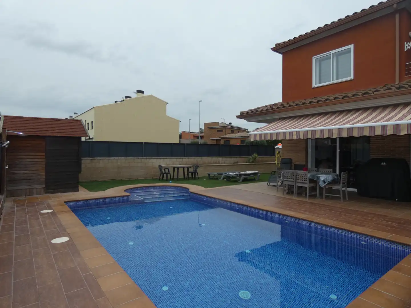 Swimming pool of Houses for sale in Llagostera  with Air Conditioner, Heating and Private garden