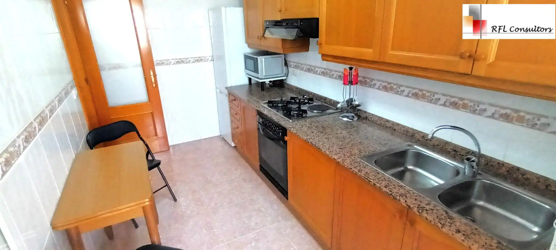 Küche von Wohnungen zur Miete in Torreblanca mit Klimaanlage, Privatgarten und Terrasse