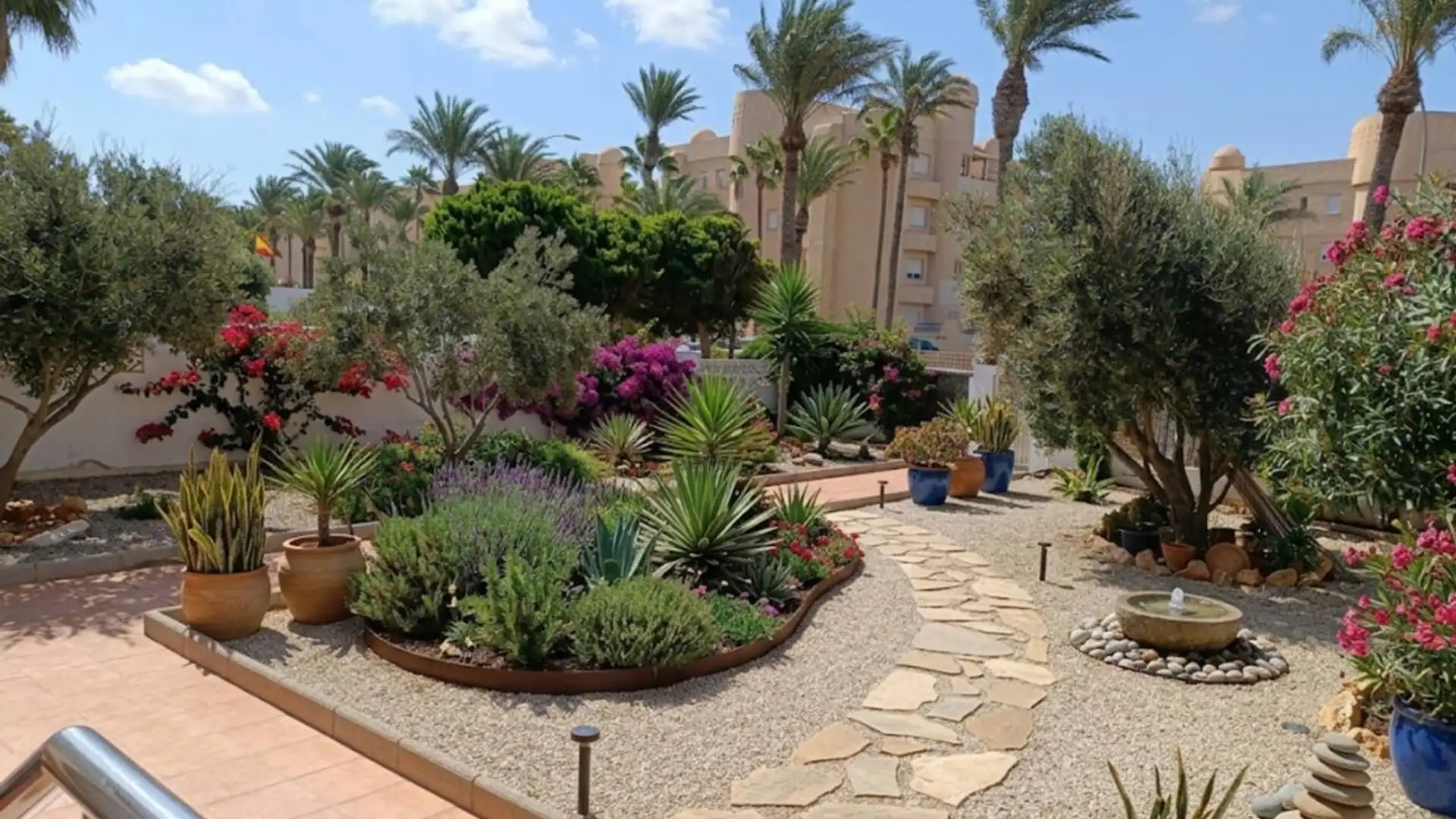 Garden of Single-family semi-detached for sale in El Ejido  with Air Conditioner, Furnished and Community pool