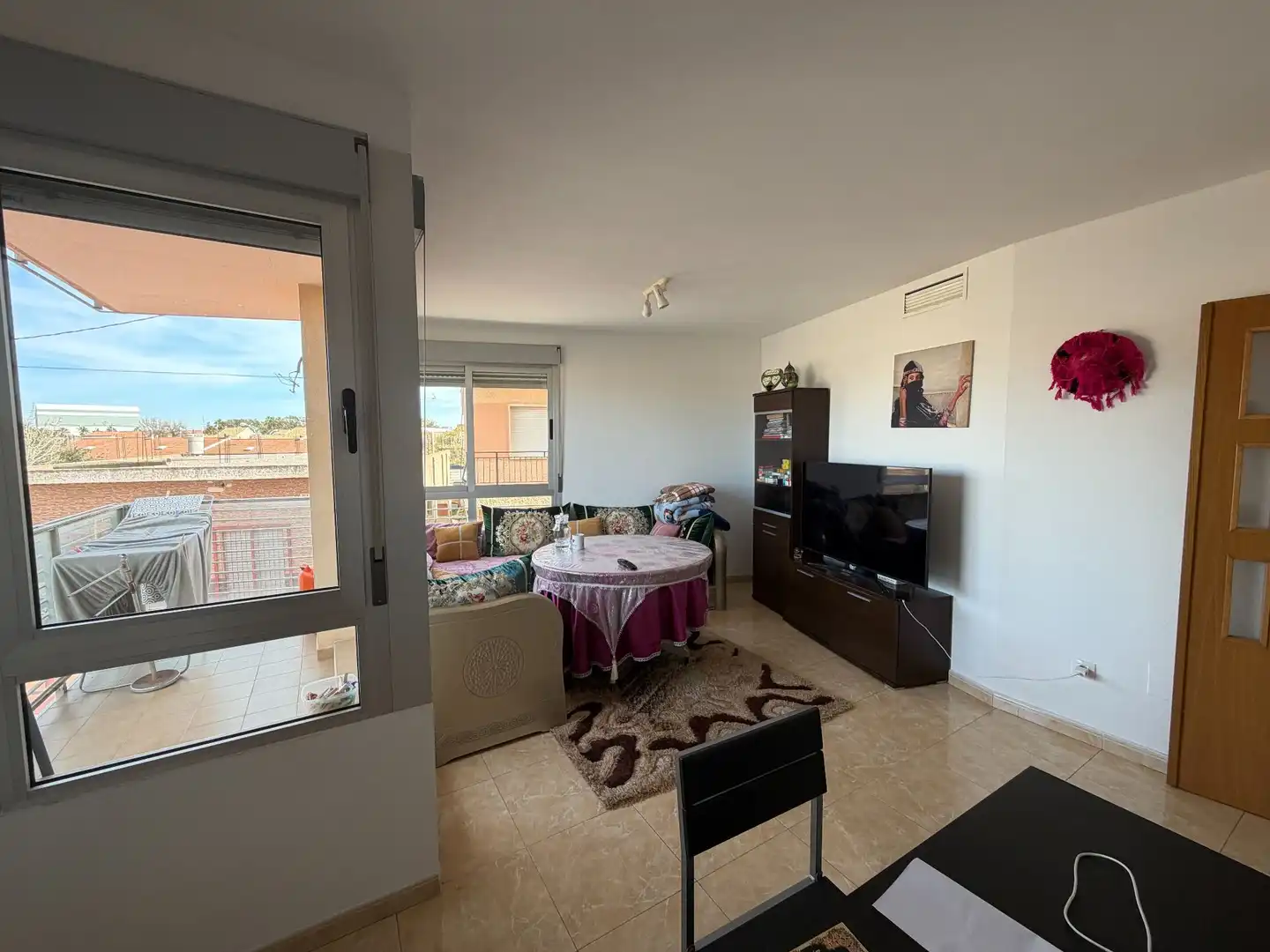 Living room of Flat for sale in Murcia  with Air Conditioner, Terrace and Furnished