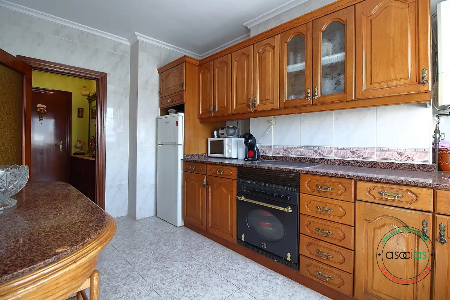 Kitchen of Flat for sale in Gijón   with Heating, Parquet flooring and Furnished