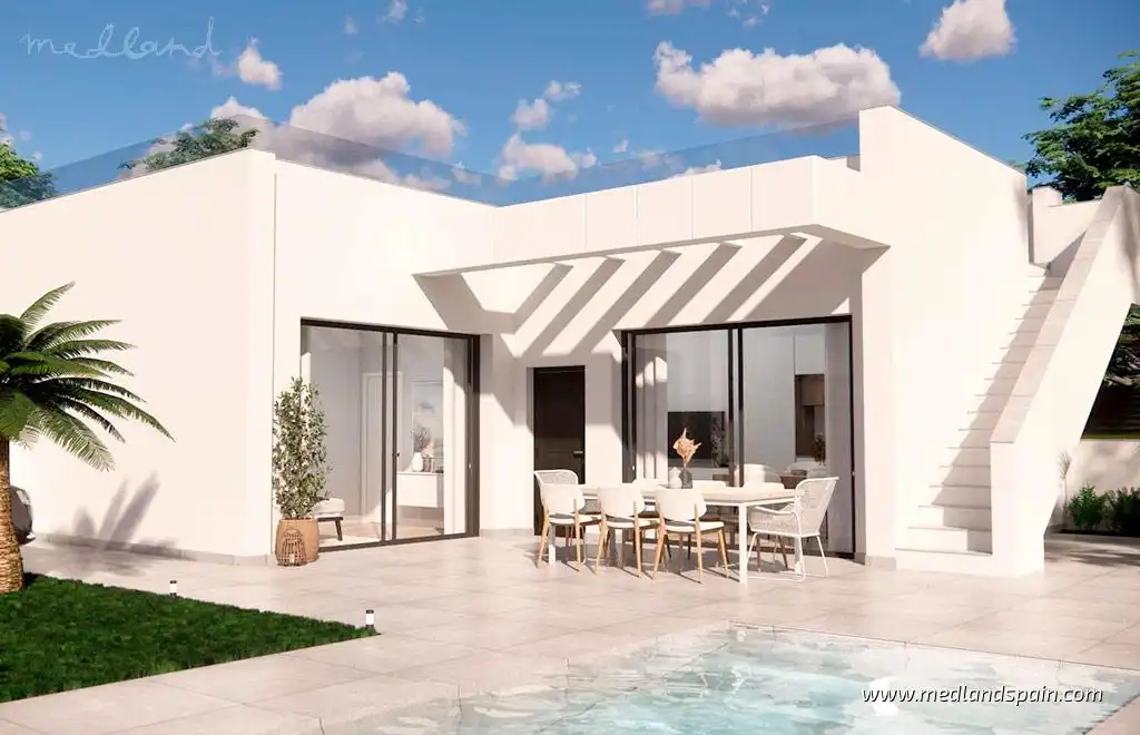 Vista exterior de Casa o chalet en venta en Rojales con Jardín privado, Terraza y Piscina