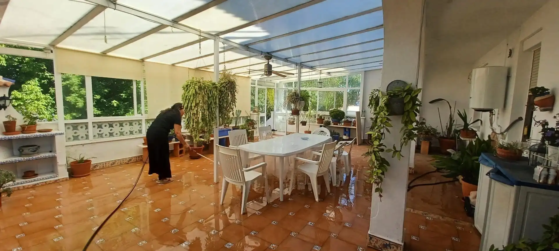 Terraza de Casa o chalet en venta en Castilblanco de los Arroyos con Aire acondicionado, Jardín privado y Terraza