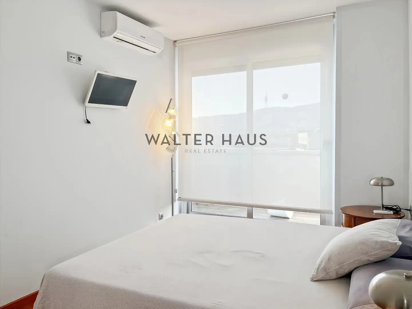 Schlafzimmer von Wohnung zur Miete in Barcelona mit Klimaanlage, Heizung und Möbliert
