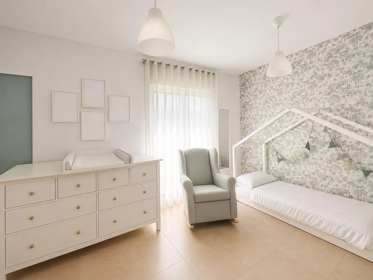 Schlafzimmer von Einfamilien-Reihenhaus zum Verkauf in Enguera mit Klimaanlage, Heizung und Terrasse