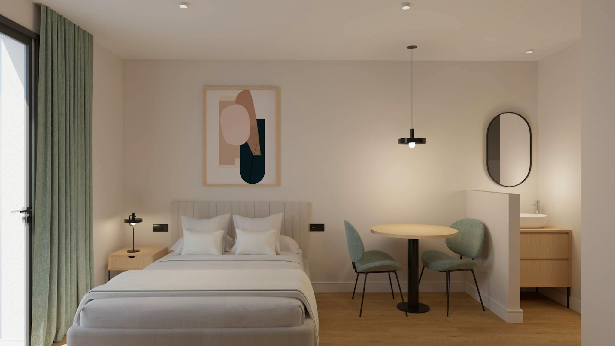 Bedroom of Flat to rent in Getafe  with Air Conditioner, Heating and Private garden