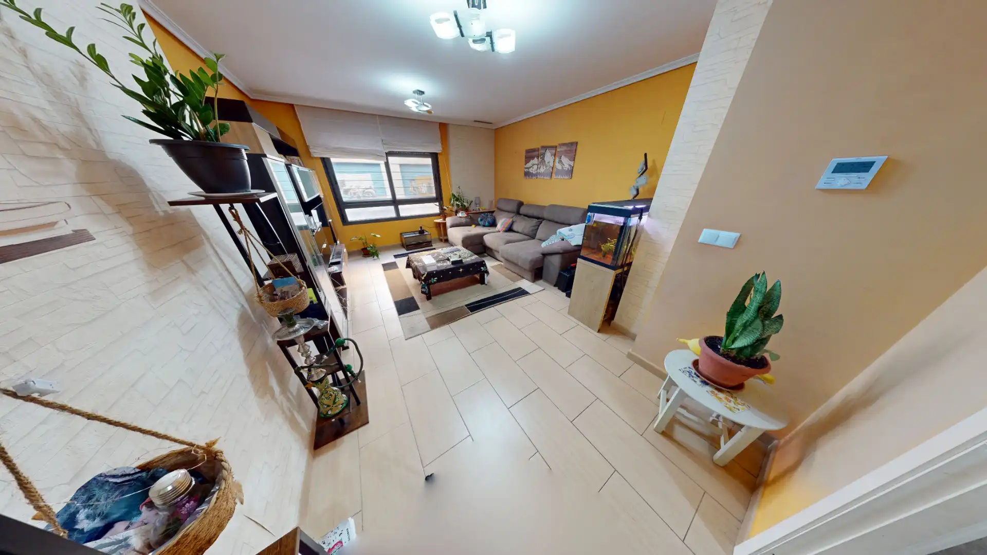 Wohnzimmer von Wohnung zum Verkauf in Alicante / Alacant mit Klimaanlage, Heizung und Parkett