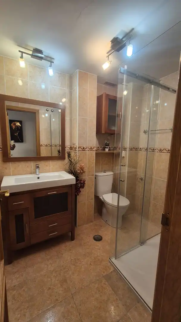 Bathroom of Flat for sale in Cistérniga  with Heating, Storage room and Furnished