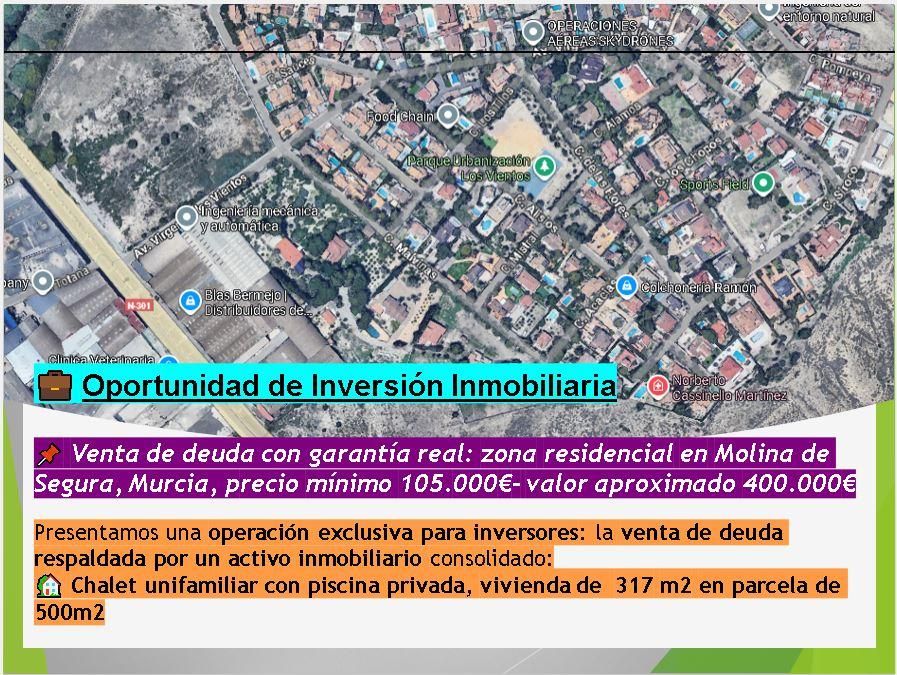 Vista exterior de Casa o xalet en venda en Molina de Segura amb Piscina