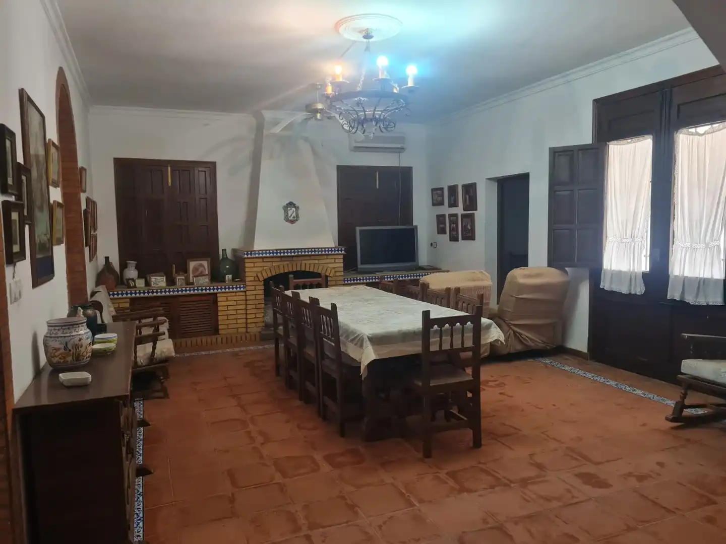 Esszimmer von Country house zum Verkauf in Cantillana mit Privatgarten, Terrasse und Schwimmbad