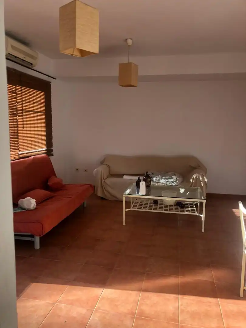 Sala de estar de Dúplex de alquiler en Dos Hermanas con Aire acondicionado, Calefacción y Jardín privado