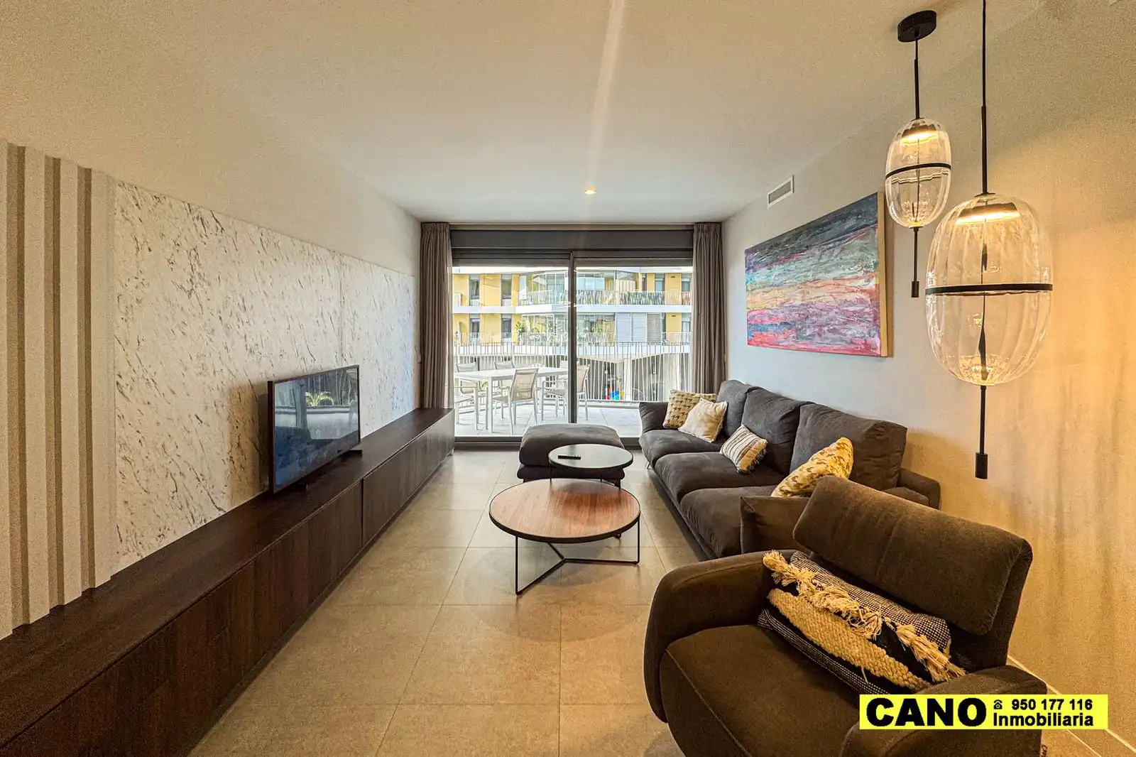Living room of Flat for sale in Almería  with Terrace, Storage room and Swimming Pool