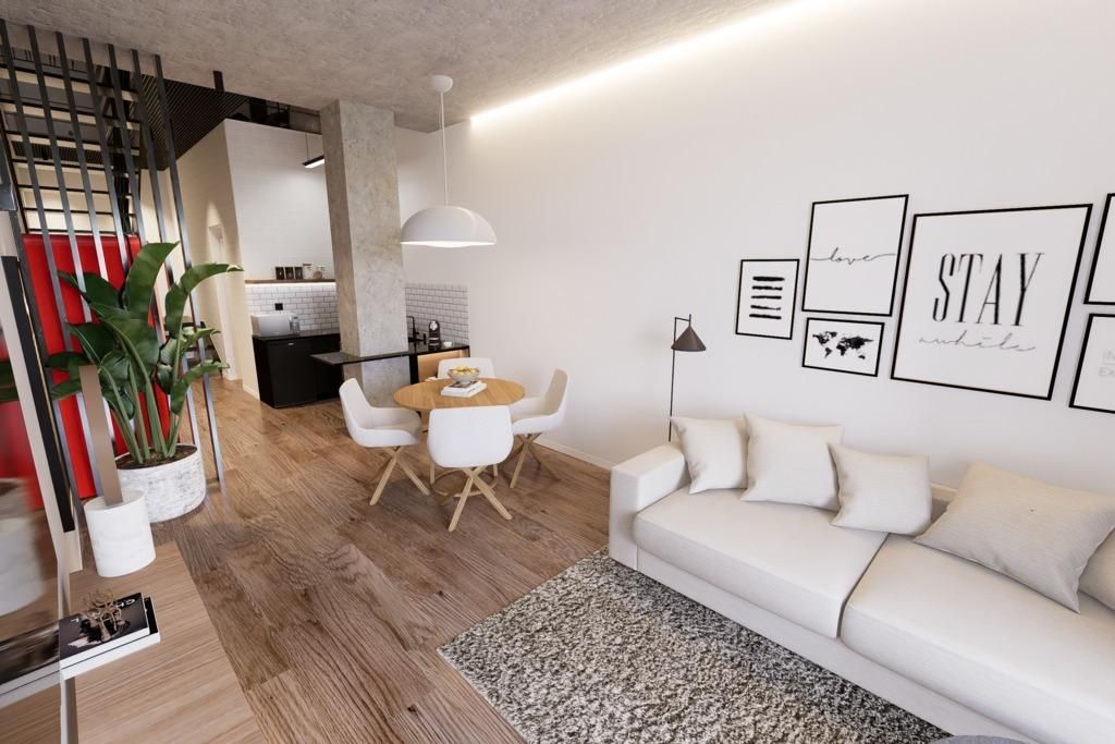Sala de estar de Loft en venta en Alicante / Alacant con Calefacción, Parquet y Terraza