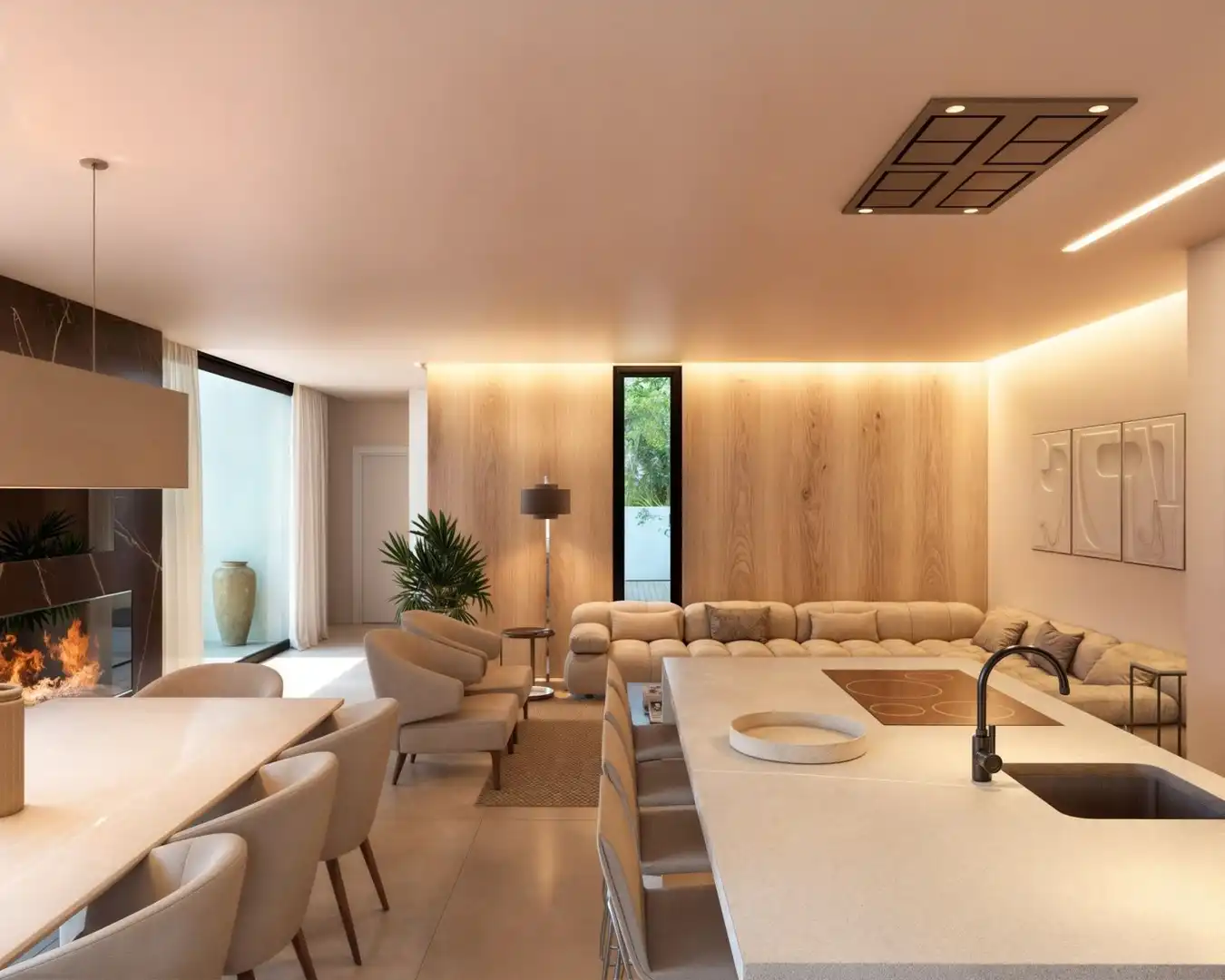 Sala d'estar de Casa o xalet en venda en Benitachell / El Poble Nou de Benitatxell amb Aire condicionat, Calefacció i Terrassa