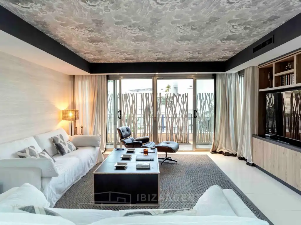 Sala de estar de Dúplex en venta en Eivissa con Aire acondicionado, Jardín privado y Terraza