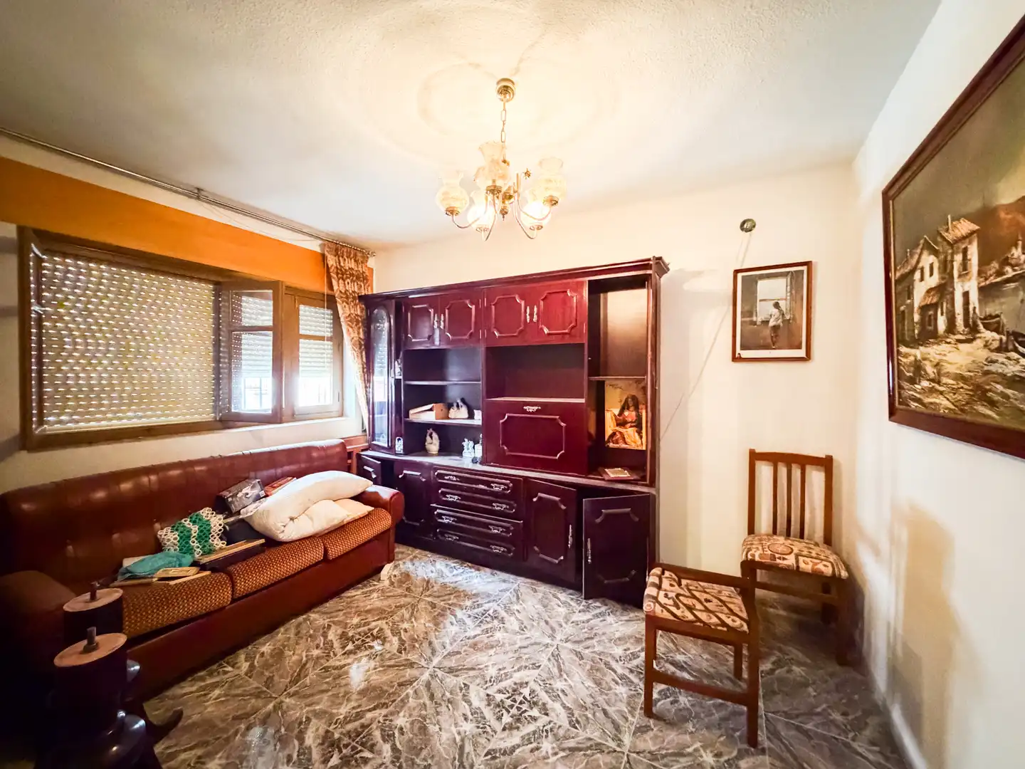 Living room of Houses for sale in Baza  with Terrace, Furnished and Balcony