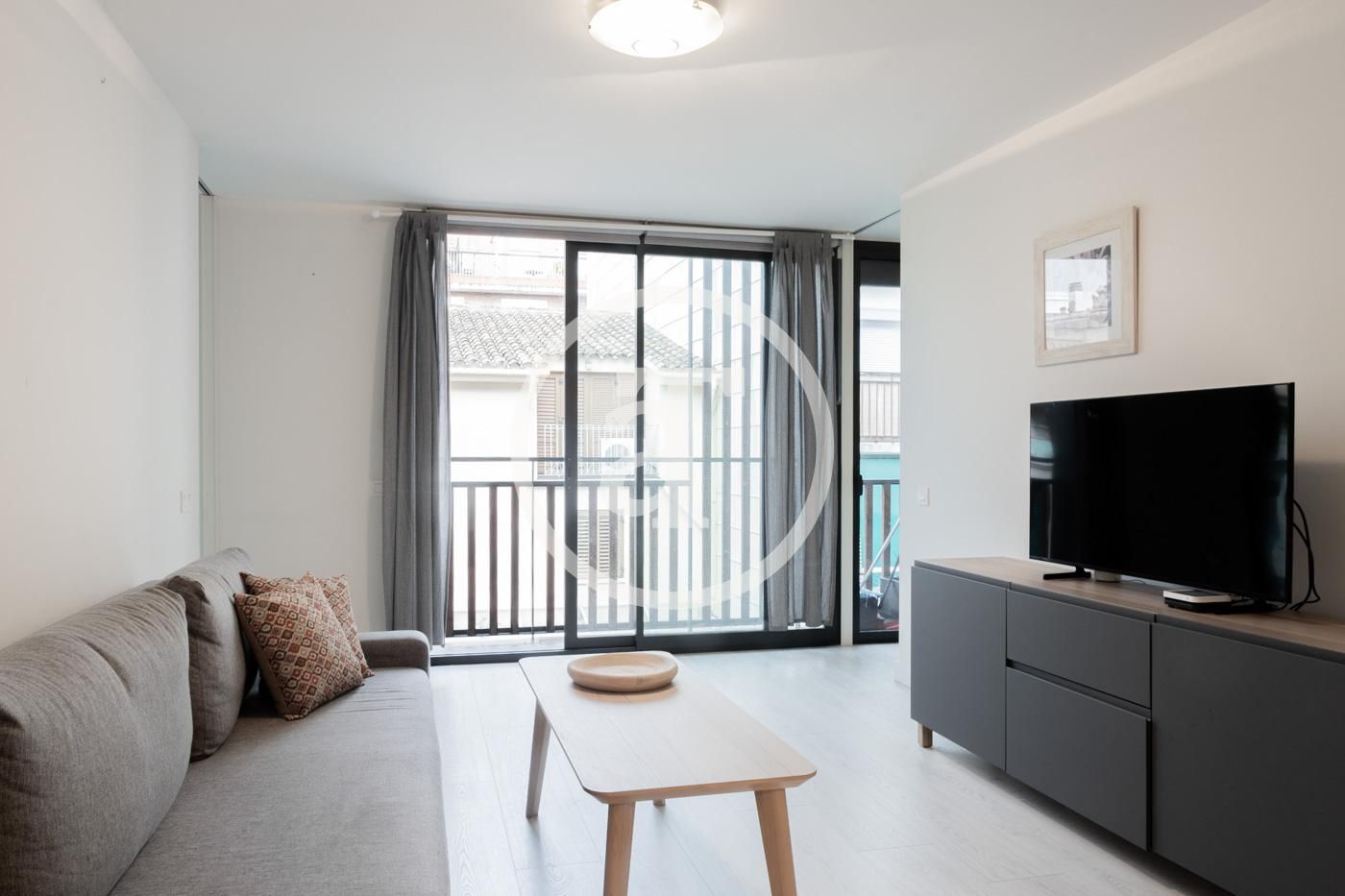 Living room of Flat to rent in  Barcelona Capital  with Air Conditioner, Heating and Furnished