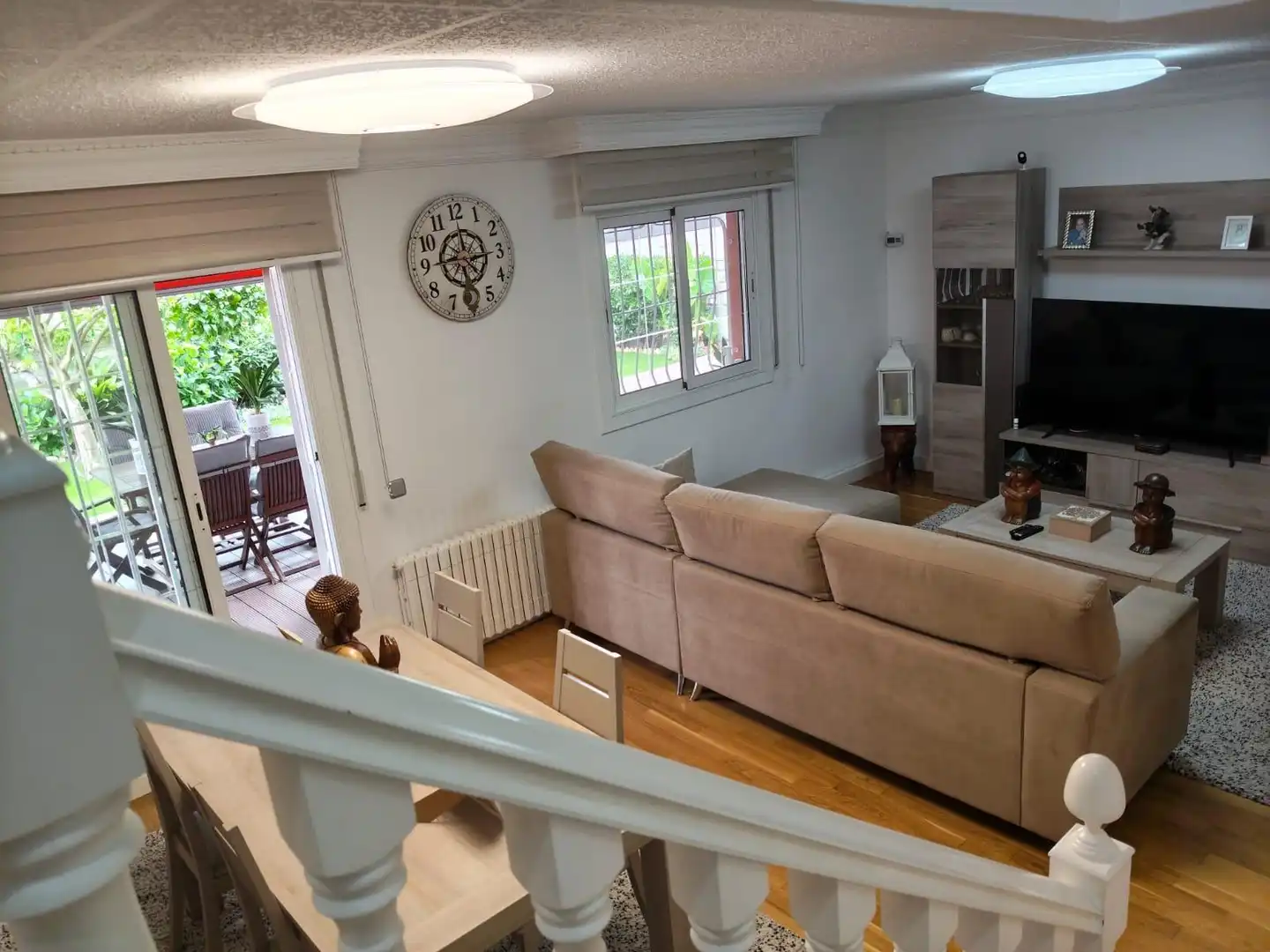 Living room of Detached homes for sale in Polinyà  with Air Conditioner, Private garden and Parquet flooring