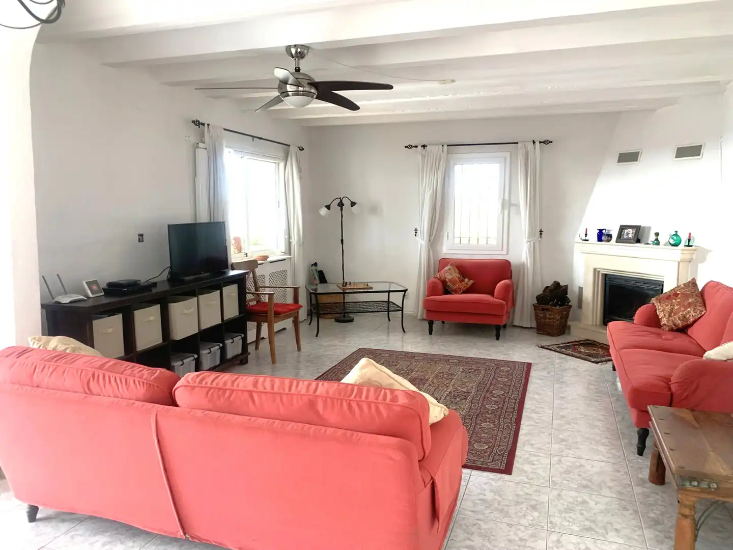 Sala de estar de Finca rústica en venta en El Perelló con Aire acondicionado, Calefacción y Jardín privado
