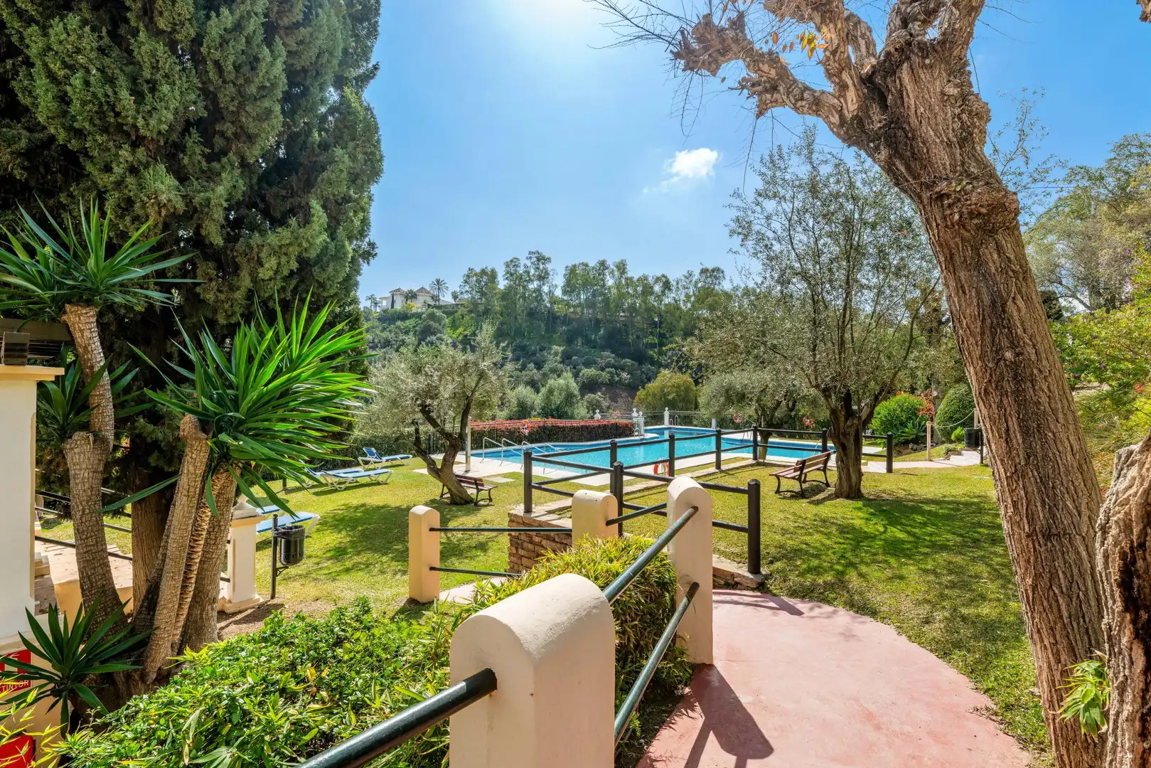Piscina de Apartamento en venta en Benahavís con Aire acondicionado, Calefacción y Jardín privado