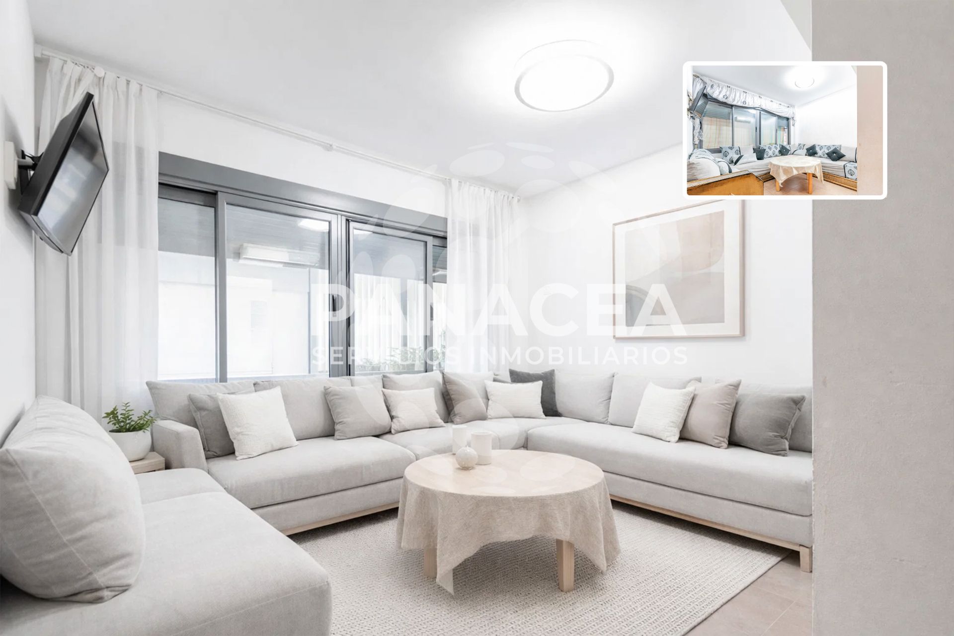 Living room of Flat for sale in Vícar  with Furnished