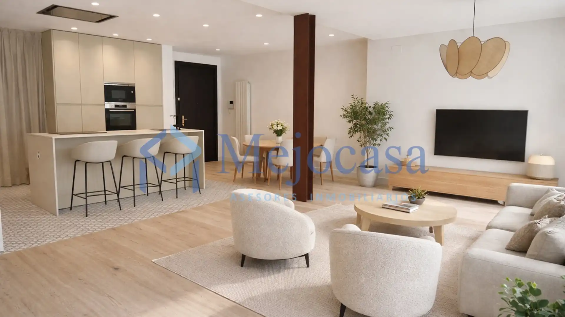 Living room of Flat for sale in  Madrid Capital  with Air Conditioner, Heating and Oven