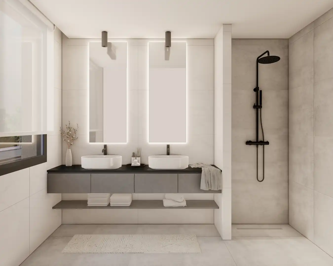 Badezimmer von Wohnung zum Verkauf in El Vendrell mit Klimaanlage, Privatgarten und Schwimmbad