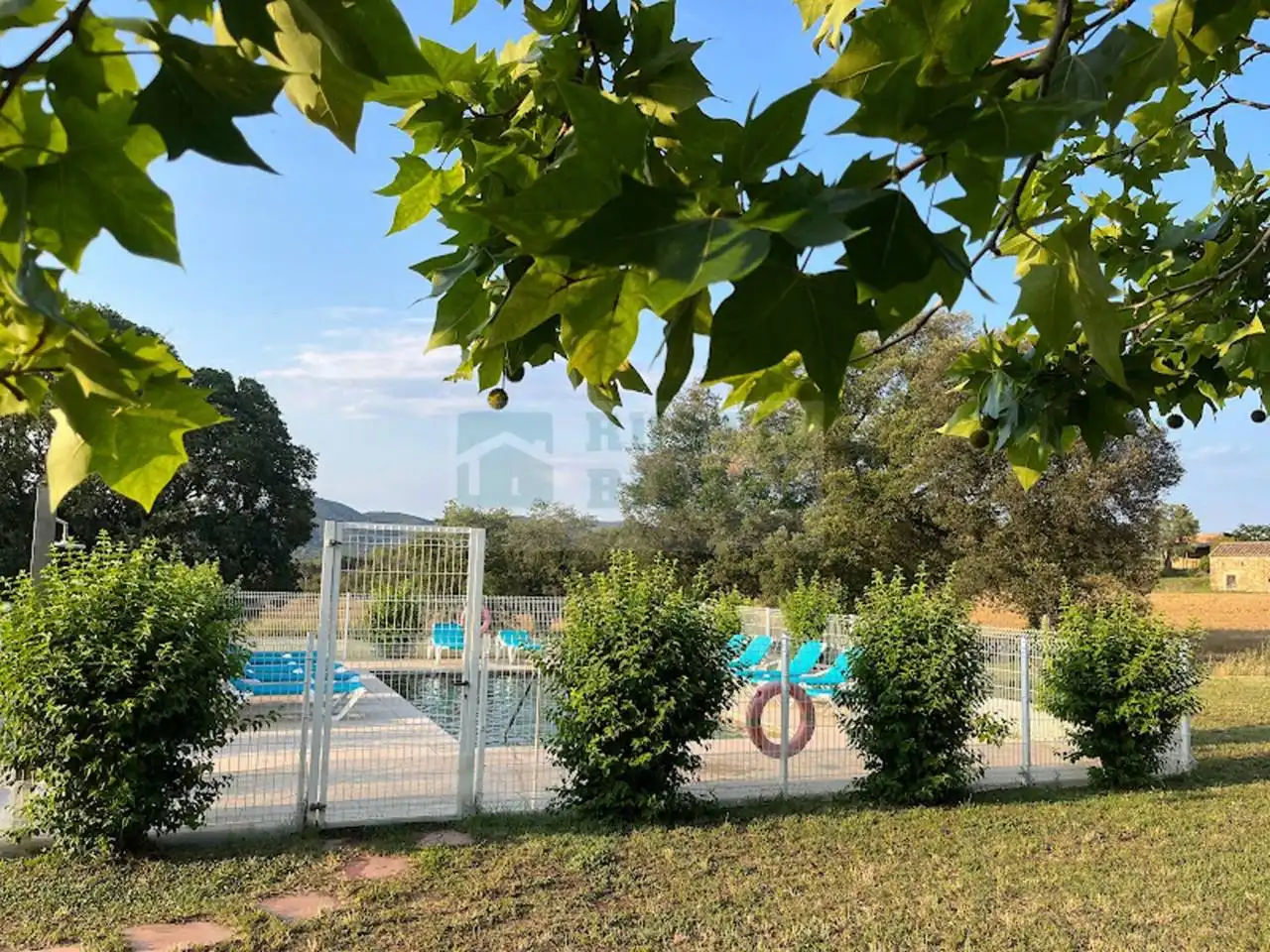 Piscina de Finca rústica de alquiler en Llagostera con Calefacción, Amueblado y Piscina comunitaria