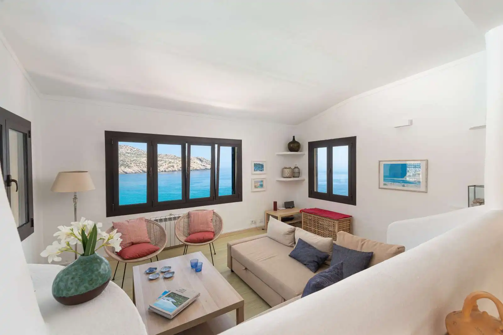 Sala d'estar de Apartament per a compartir en Pollença amb Aire condicionat, Terrassa i Moblat