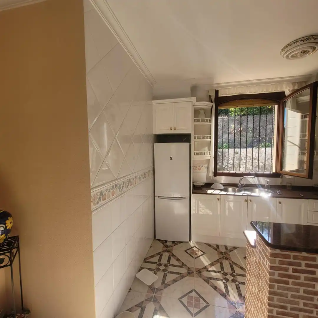 Cocina de Casa o chalet en venta en Agres con Jardín privado, Piscina y Amueblado