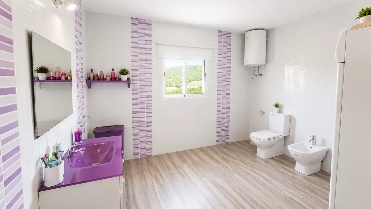Baño de Finca rústica en venta en Málaga con Aire acondicionado y Calefacción