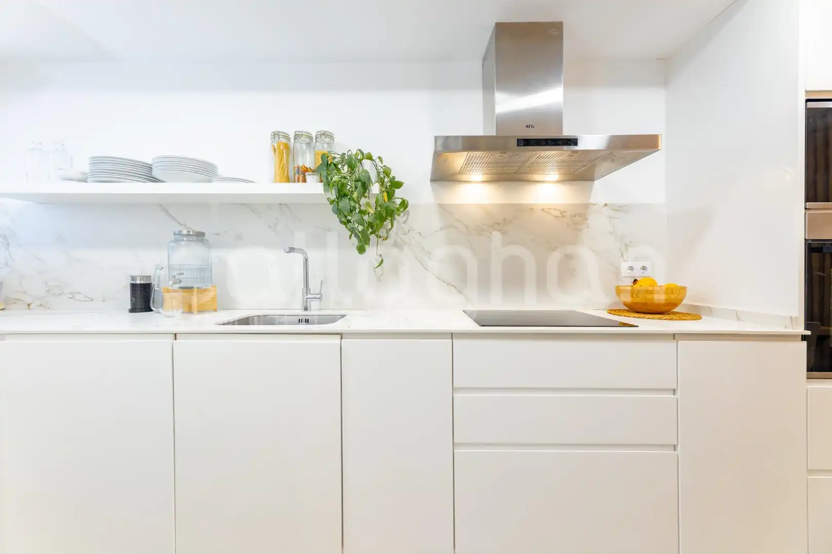 Cocina de Casa adosada en venta en Rocafort con Aire acondicionado, Calefacción y Jardín privado