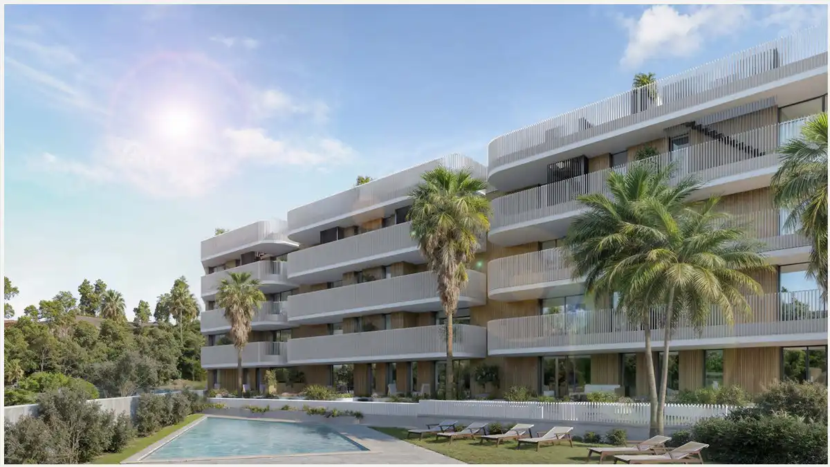 Vista exterior de Planta baja en venta en Estepona con Aire acondicionado, Jardín privado y Terraza
