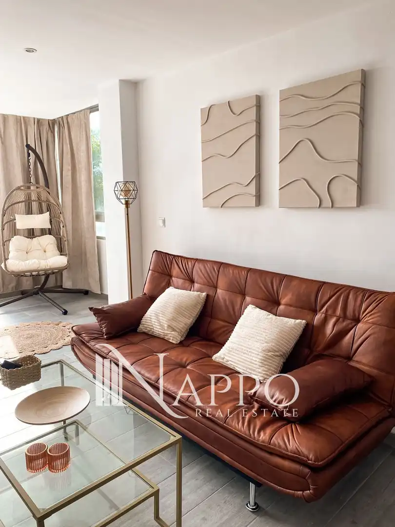 Wohnzimmer von Dachboden zur Miete in Calvià mit Klimaanlage, Terrasse und Möbliert