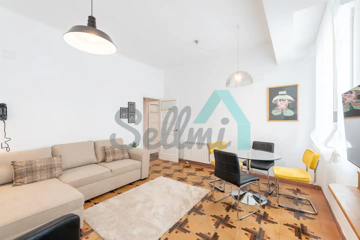 Living room of Flat for rent in Gijón   with Heating, Terrace and Furnished
