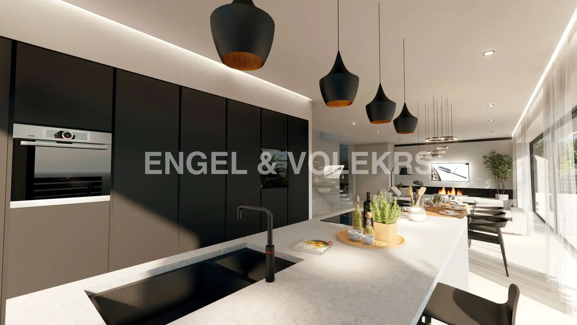 Kitchen of Houses for sale in El Campello  with Air Conditioner, Private garden and Storage room