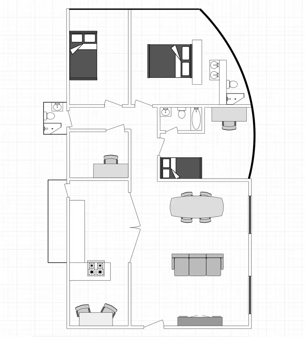 Wohnung zur Miete in Valencia mit Klimaanlage und Heizung
