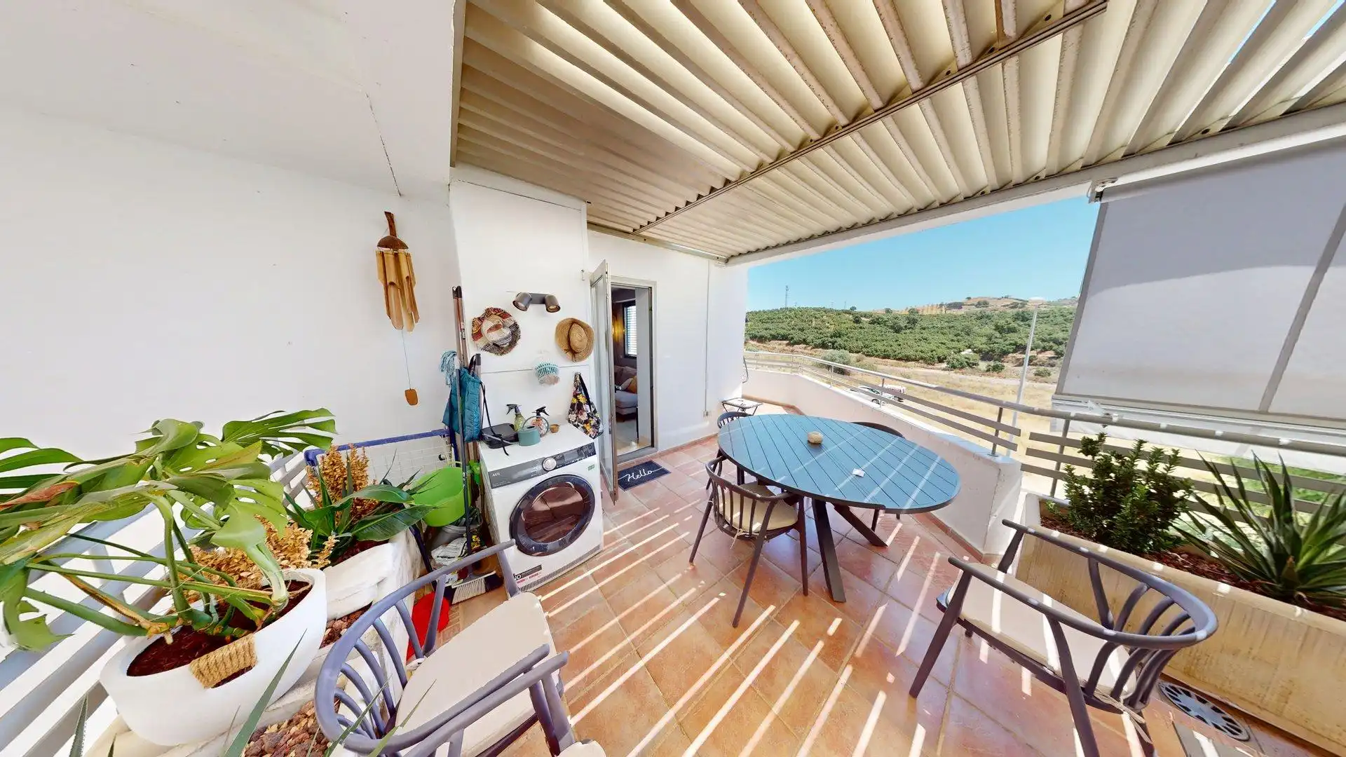 Terrasse von Wohnung zum Verkauf in Mijas mit Klimaanlage, Heizung und Privatgarten