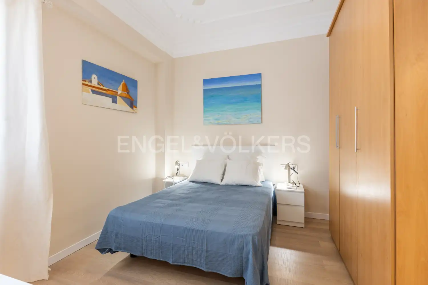 Schlafzimmer von Wohnung zur Miete in Valencia mit Klimaanlage, Heizung und Möbliert