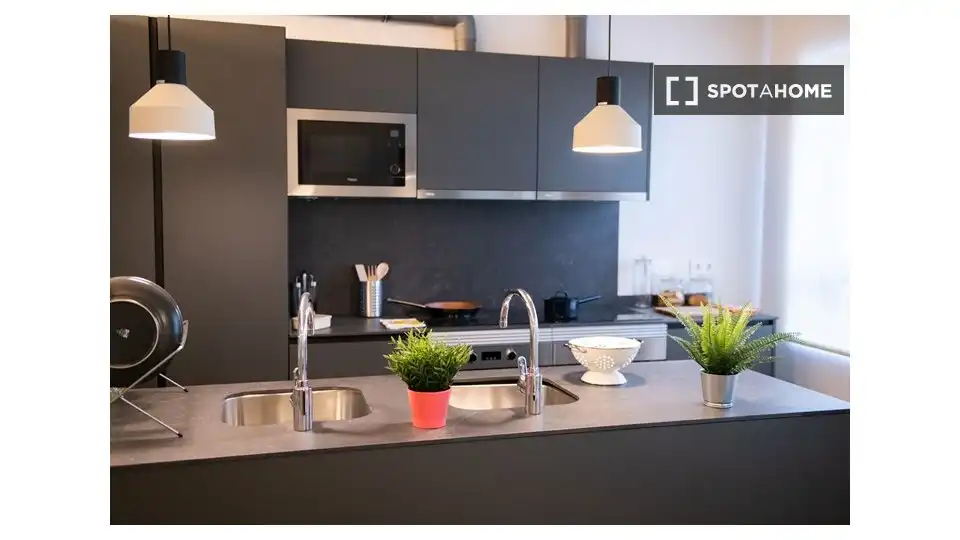 Cocina de Casa o chalet para compartir en Barcelona con Aire acondicionado, Terraza y Amueblado