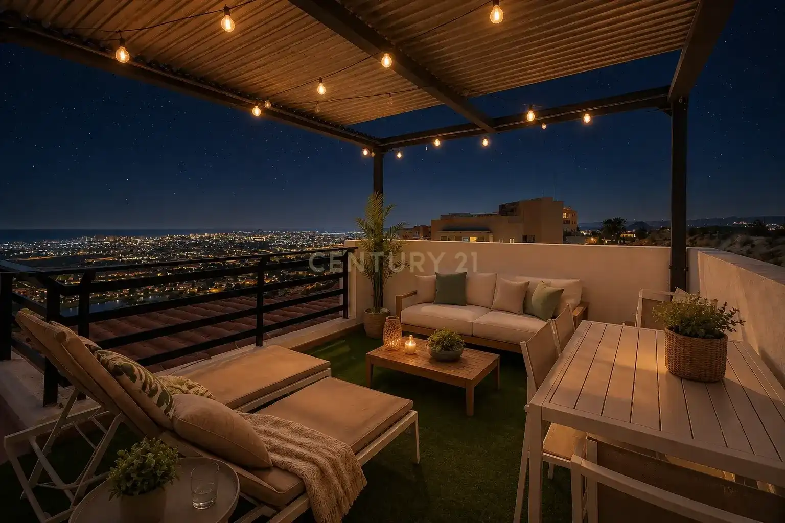 Terraza de Apartamento en venta en Mutxamel con Aire acondicionado, Trastero y Piscina