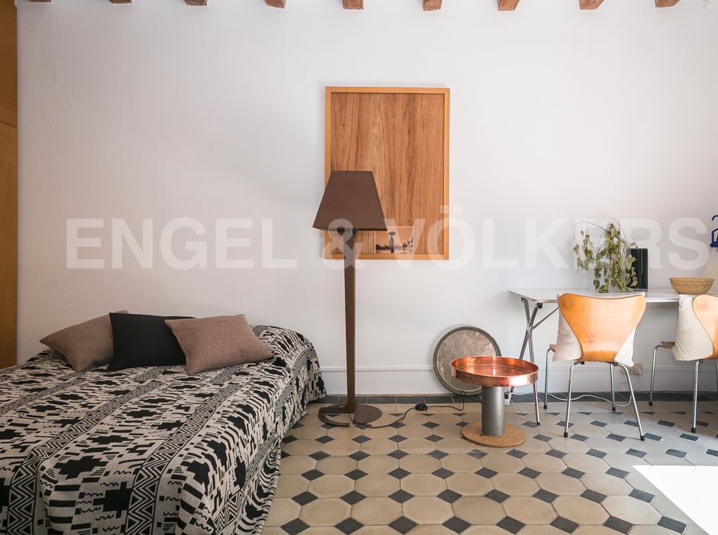 Bedroom of Flat for rent in  Barcelona Capital  with Heating, Furnished and Balcony