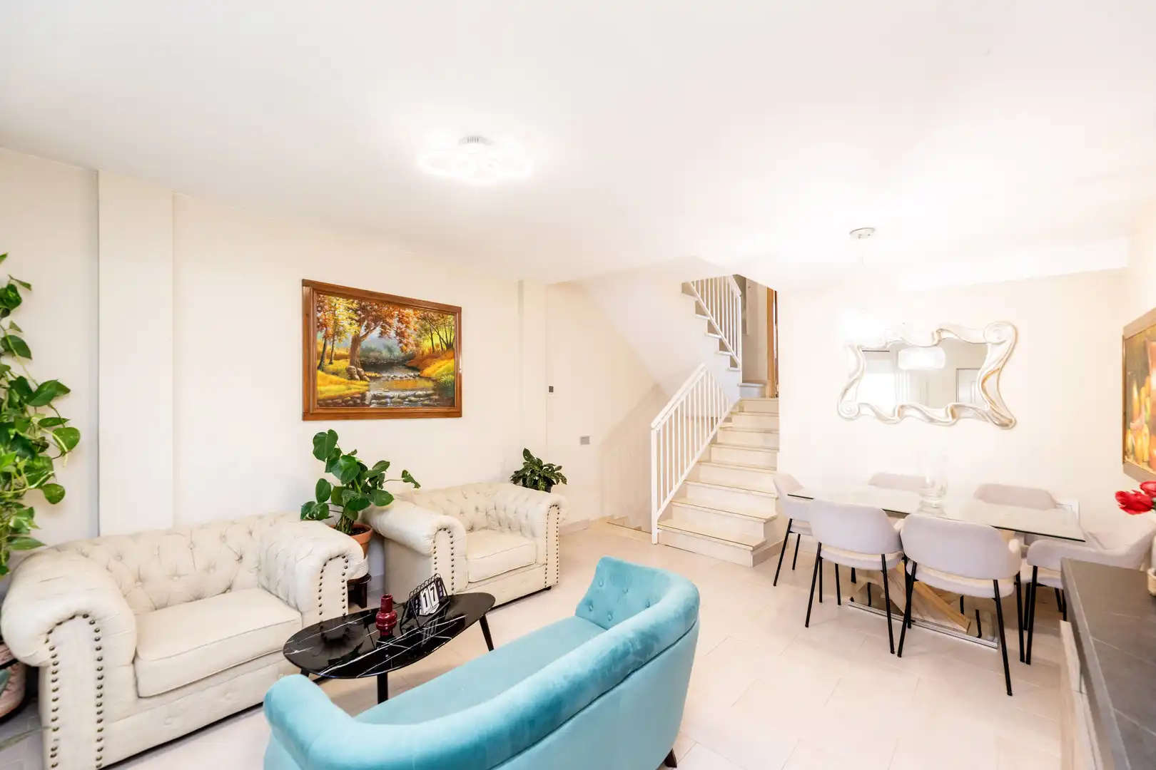Sala de estar de Casa adosada en venta en Colmenarejo con Aire acondicionado, Calefacción y Terraza